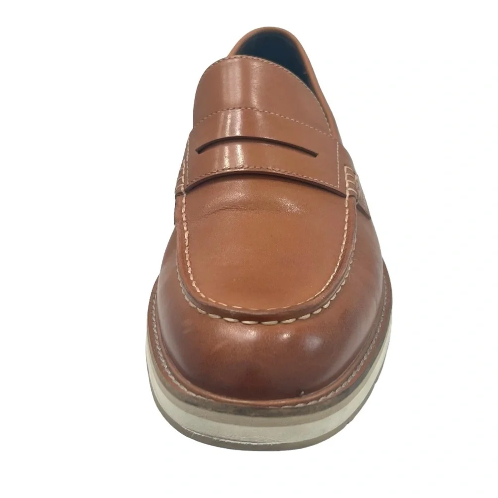COLE HAAN TAN OSBORN GRAND 360 PENNY LOAFER